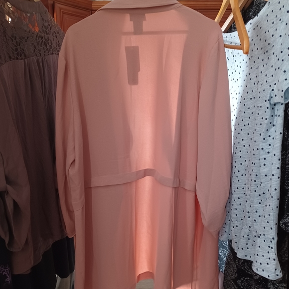 Soho Open Front 3/4 Sleeve Collared Solid Knit Jacket-Pink NWT - Picture 6 of 7